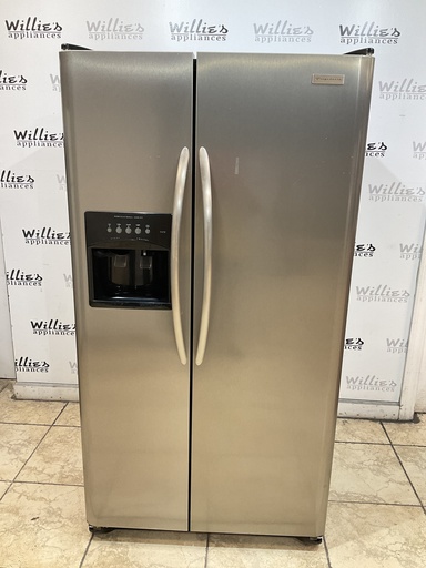 [98433] Frigidaire Used Refrigerator Side by Side 36x68 1/2” (Stainless Steel) 