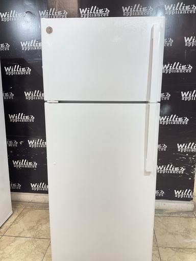 [98434] Ge Used Refrigerator Top and Bottom 28x66 1/2” (Bisque) 