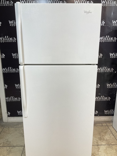 [98445] Whirlpool Used Refrigerator Top and Bottom 28x67 1/2” (White) 