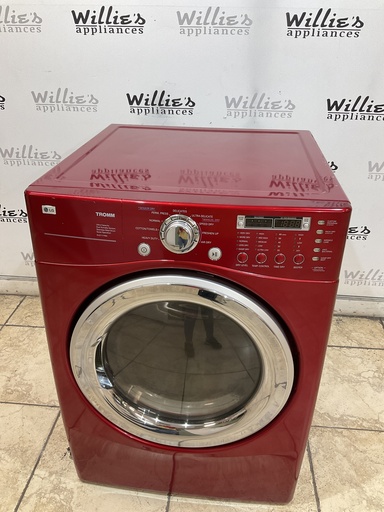 [98444] Lg Used Electric Dryer 220volts (30 AMP) 27inches {3 prong}  (Red) 
