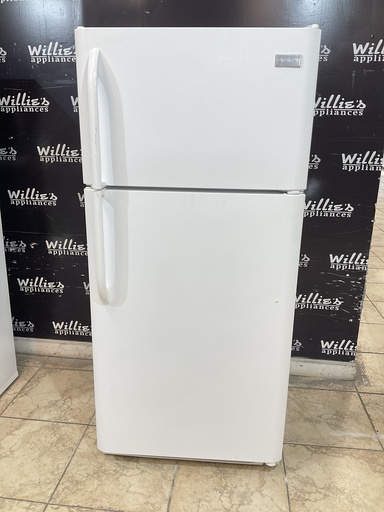 [98447] Frigidaire Used Refrigerator Top and Bottom 30x65 1/2 (White) 