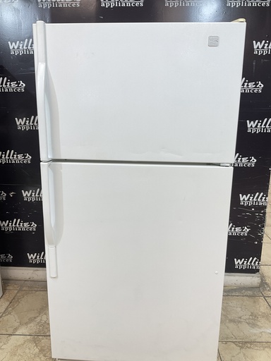 [98466] Kenmore Used Refrigerator Top and Bottom 33x65 1/2” (White) 