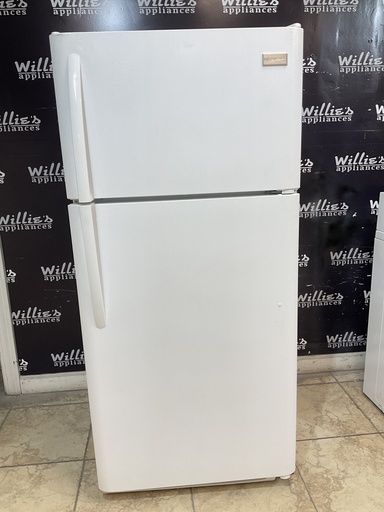 [98453] Frigidaire Used Refrigerator Top and Bottom 30x65 1/2” (White) 