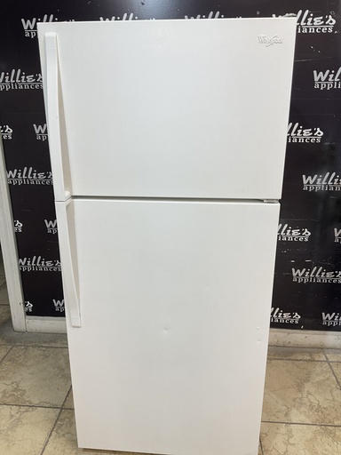 [98476] Whirlpool Used Refrigerator Top and Bottom 28x62 1/2” (White) 