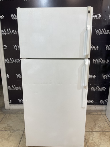 [98475] Hotpoint Used Refrigerator Top and Bottom 28x64 1/2” (White) 