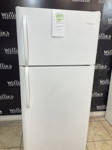 [98495] Frigidaire Used Refrigerator Top and Bottom 30x65 1/2” (White) 