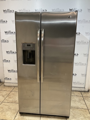 [98493] Ge Used Refrigerator Side by side Counter Depth 36x69 (Stainless Steel)