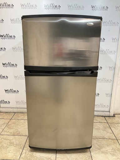 [98500] Whirlpool Used Refrigerator Top and Bottom 33x66 (Stainless Steel) 