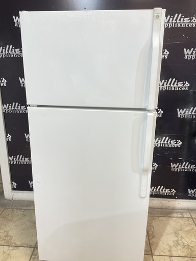 [98508] Ge Used Refrigerator Top and Bottom 28x64 1/2” (White) 