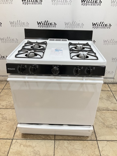 [98538] Hotpoint Used Natural Gas Stove 30inches (White/Black) 