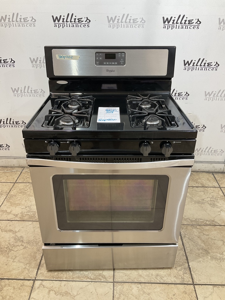 Whirlpool Used Gas Propane Stove 30inches (Stainless Steel) 