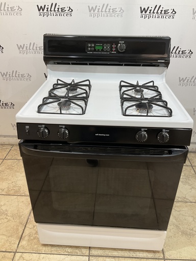 [98536] Hotpoint Used Natural Gas Stove 30inches (White/Black) 