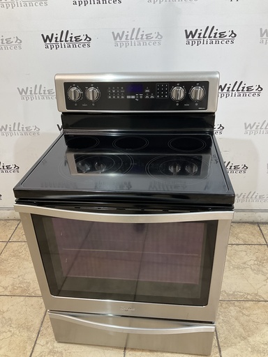 [98540] Whirlpool Used Electric Stove 220volts (40/50 AMP) 30inches {no cord} (Stainless Steel)