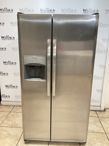 [98570] Frigidaire Used Refrigerator Side by Side 36x68 1/2” (Stainless Steel) 