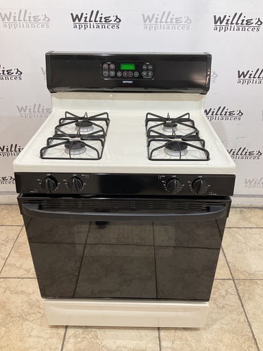 [98546] Hotpoint Used Natural Gas Stove 30inches (Black/Bisque)