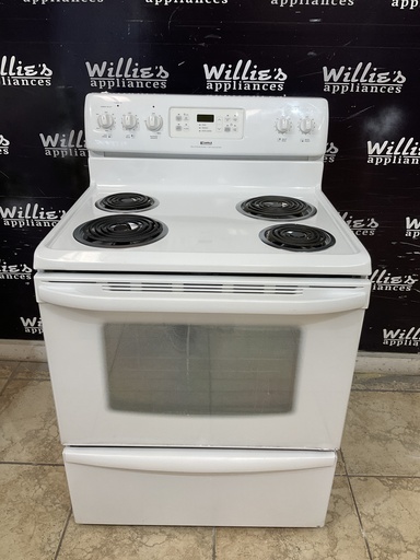 [98571] Kenmore Used Electric Stove 220volts (40/50 AMP) 30inches {3 prong} (White) 