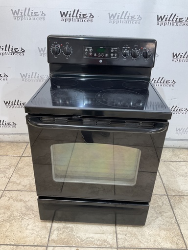 [98547] Ge Used Electric Stove 220volts (40/50 AMP) 30inches {3 prong} (Balck)