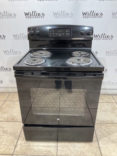 [98555] Ge Used Electric Stove 220volts (40/50 AMP) 30inches {3 prong} (Black) 