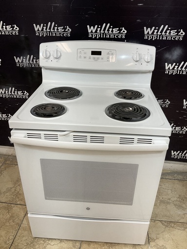 [98566] Ge Used Electric Stove 220volts (49/50 AMP) 30inches {3 prong} (white)