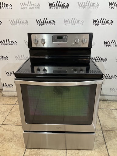 [98583] Whirlpool Used Electric Stove 220volts  (40/50 AMP) 30inches {3 prong} (Stainless Steel) 