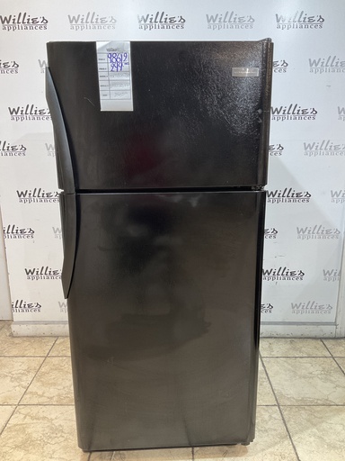 [98612] Frigidaire Used Refrigerator Top and Bottom 30x65 1/2” (Black) 