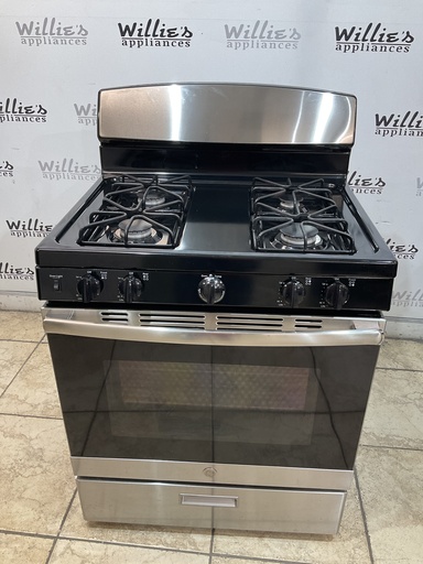 [98605] Ge Used Natural Gas Stove 30inches (Black)