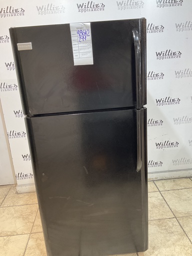 [98610] Frigidaire Used Refrigerator Top and Bottom 30x65 1/2” (Black) 