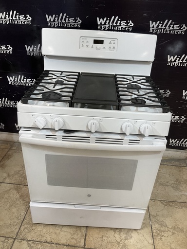 [98632] Ge Used Natural Gas Stove 30inches (White) 