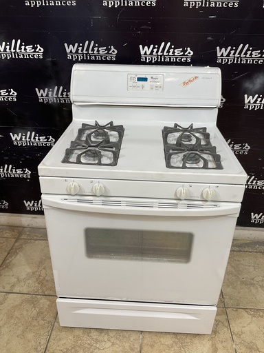 [98599] Whirlpool Used Gas Propane Stove 30inches (White) 
