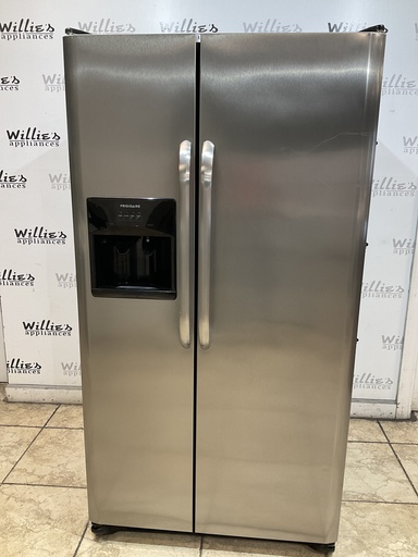 [98630] Frigidaire Used Refrigerator Side by Side 36x68 1/2” (Stainless Steel)