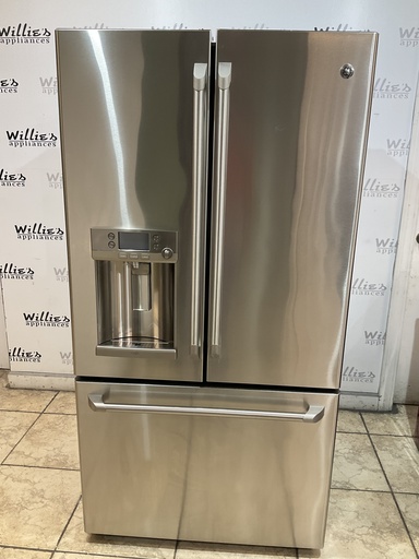 [98690] Ge Café Used Refrigerator French Door Counter Depth {Includes Hot Water} 36x70 1/2” (Stainless Steel) 