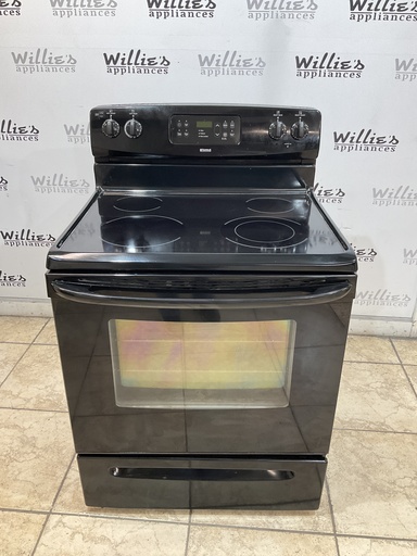 [98762] Kenmore Used Electric Stove 220volts (40/50 AMP) 30inches {no cord} (Black) 