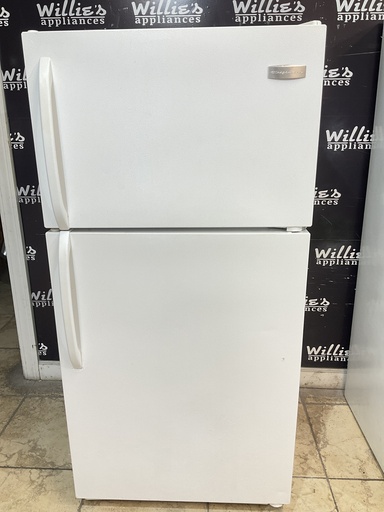 [98777] Frigidaire Used Refrigerator Top and Bottom 28x59 1/2” (White) 