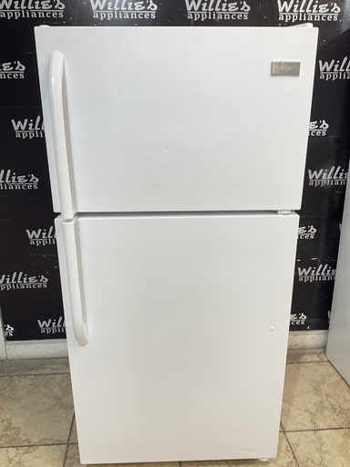 [98778] Frigidaire Used Refrigerator Top and Bottom 28x59 1/2” (White) 