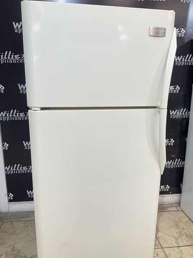 [98787] Frigidaire Used Refrigerator Top and Bottom 30x65 1/2 (Bisque) 