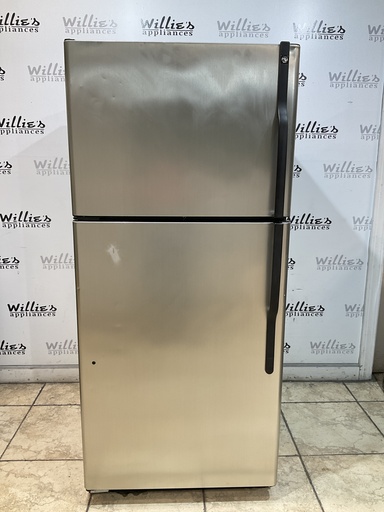 [98772] Ge Used Refrigerator Top and Bottom 30x66 (Stainless Steel)