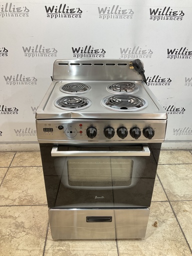 [98784] Avanti Used Electric Stove 220volts (40/50 AMP) 23 1/2” (Stainless Steel) 