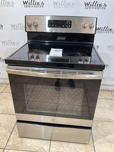 [98798] Ge Used Electric Stove 220volts (40/50 AMP) 30inches {3 prong} (Stainless Steel) 