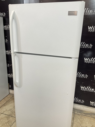 [98802] Frigidaire Used Refrigerator Top and Bottom 30x65 1/2’ (White)