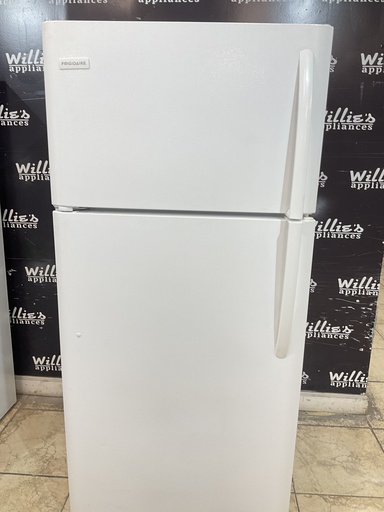 [98811] Frigidaire Used Refrigerator Top and Bottom 30x65 1/2” (White) 