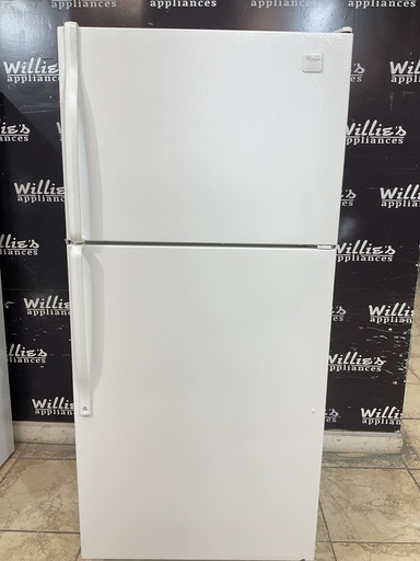[98805] Whirlpool Used Refrigerator Top and Bottom 30x66 (White) 