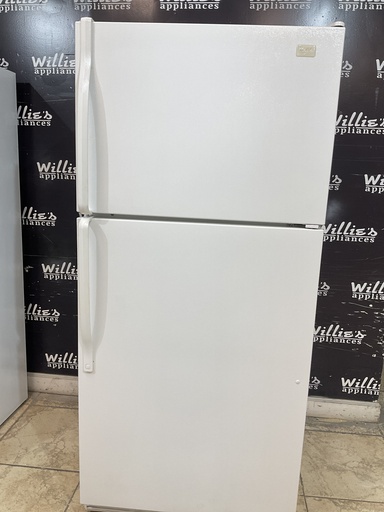 [98815] Whirlpool Used Refrigerator Top and Bottom 30x65 1/2” (White) 