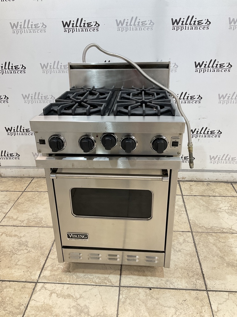 Viking Used Natural Gas Stove 24inches (Stainless Steel) 