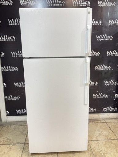 [98818] Ge Used Refrigerator Top and Bottom 28x67 (White) 