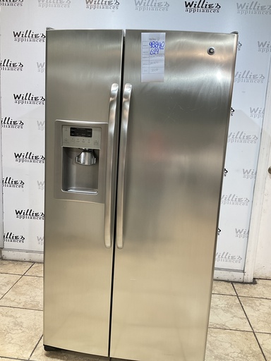[98840] Ge Used Refrigerator Side By Side 36x69 (Stainless Steel) 