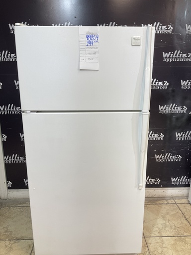 [98859] Whirlpool Used Refrigerator Top and Bottom 28x62 (White) 
