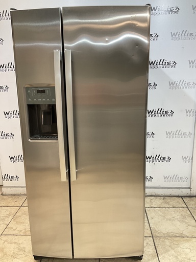 [98890] Ge Used Refrigerator Side by Side 33x69 1/2” (Stainless Steel) 