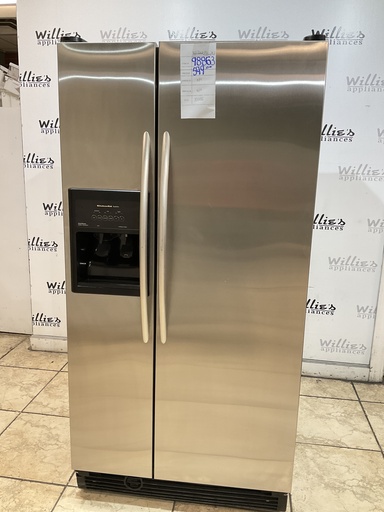 [98863] KitchenAid Used Refrigerator Top and Bottom 33x66 (Stainless Steel) 
