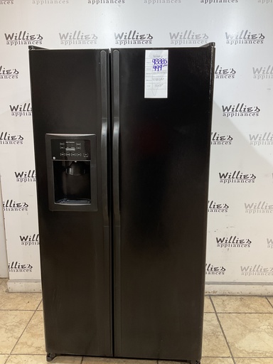 [98885] Ge Used Refrigerator Side by Side 36x68 1/2” (Black) 