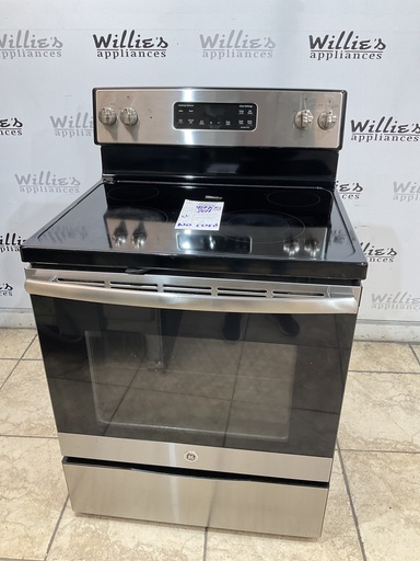 [98905] Ge Used Electric Stove 220volts (40/50 AMP) 30inches {no cord} (Stainless Steel) 